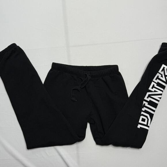 Victoria's Secret Pants - PINK Victorias Secret Black Cotton Sweatpants Size XS